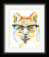 Smarty-Pants Fox Framed Print