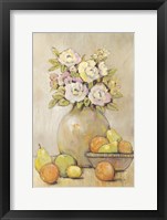 Still Life Study Flowers & Fruit II Framed Print