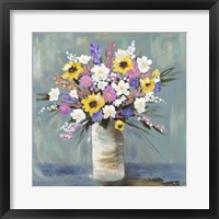 Mixed Pastel Bouquet I Framed Print