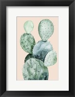 Cactus on Coral II Fine Art Print