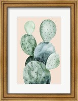 Cactus on Coral II Fine Art Print