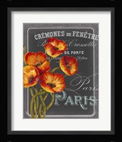 Chalkboard Paris III Framed Print
