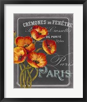 Chalkboard Paris III Framed Print