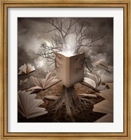 Old Tree Reading Story Book Fine Art Print