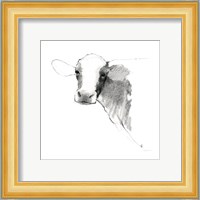 Cow II Dark Square Fine Art Print