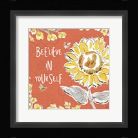 Bee Happy V Spice Framed Print