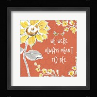 Bee Happy IV Spice Framed Print