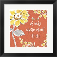 Bee Happy IV Spice Framed Print