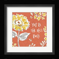 Bee Happy II Spice Framed Print