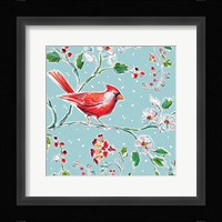 Holiday Wings III Blue Framed Print