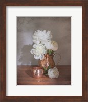 Vintage Peony Dreams Shadows Fine Art Print