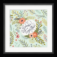 Retro Garden V Mint Framed Print