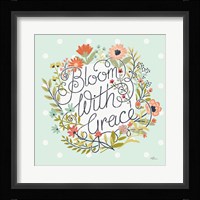 Retro Garden IV Mint Framed Print