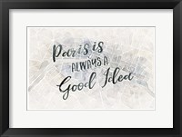 Watercolor Wanderlust Paris Adventure Framed Print