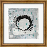 Zen Circle I Crop with Teal Fine Art Print