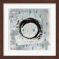 Zen Circle I Crop with Teal Fine Art Print