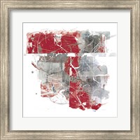 Moving In and Out of Traffic II Red Grey Fine Art Print