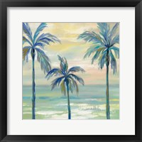 Marine Layer Palms Crop Framed Print