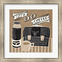Let's Do Coffee Taupe Fine Art Print