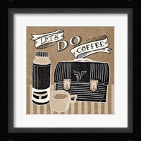Let's Do Coffee Taupe Fine Art Print