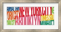 New York City Life Words Fine Art Print
