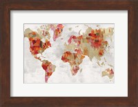 Red Map Fine Art Print