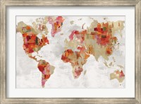 Red Map Fine Art Print
