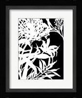 Monochrome Foliage III Framed Print