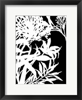 Monochrome Foliage III Framed Print