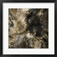 Gold Marbled Abstract III Framed Print