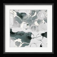 Teal Spatter I Framed Print