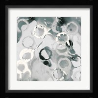 Teal Spatter II Framed Print