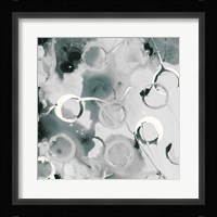 Teal Spatter III Framed Print