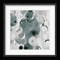 Teal Spatter IV Framed Print