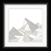 Marbled Geo Mountains II Framed Print