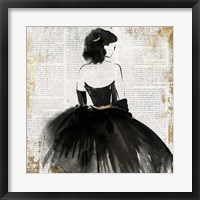 Lady in Black Dress Fine Art Print