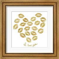 I Love you Gold Lips Fine Art Print