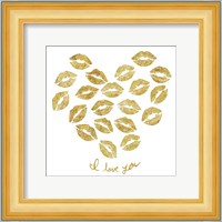 I Love you Gold Lips Fine Art Print