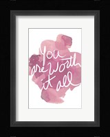 Watercoulours Pink Type I Framed Print