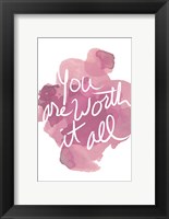 Watercoulours Pink Type I Framed Print