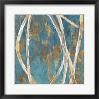 Teal Abstract I Framed Print