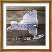 New York Rustic  Map Fine Art Print