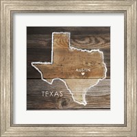 Texas Rustic Map Fine Art Print