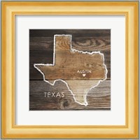 Texas Rustic Map Fine Art Print