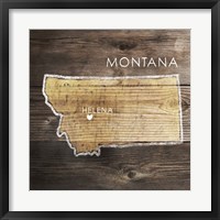 Montana Rustic Map Fine Art Print