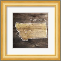 Montana Rustic Map Fine Art Print