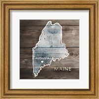 Maine Rustic Map Fine Art Print