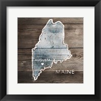 Maine Rustic Map Fine Art Print
