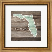 Florida Rustic Map Fine Art Print