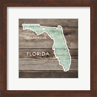 Florida Rustic Map Fine Art Print